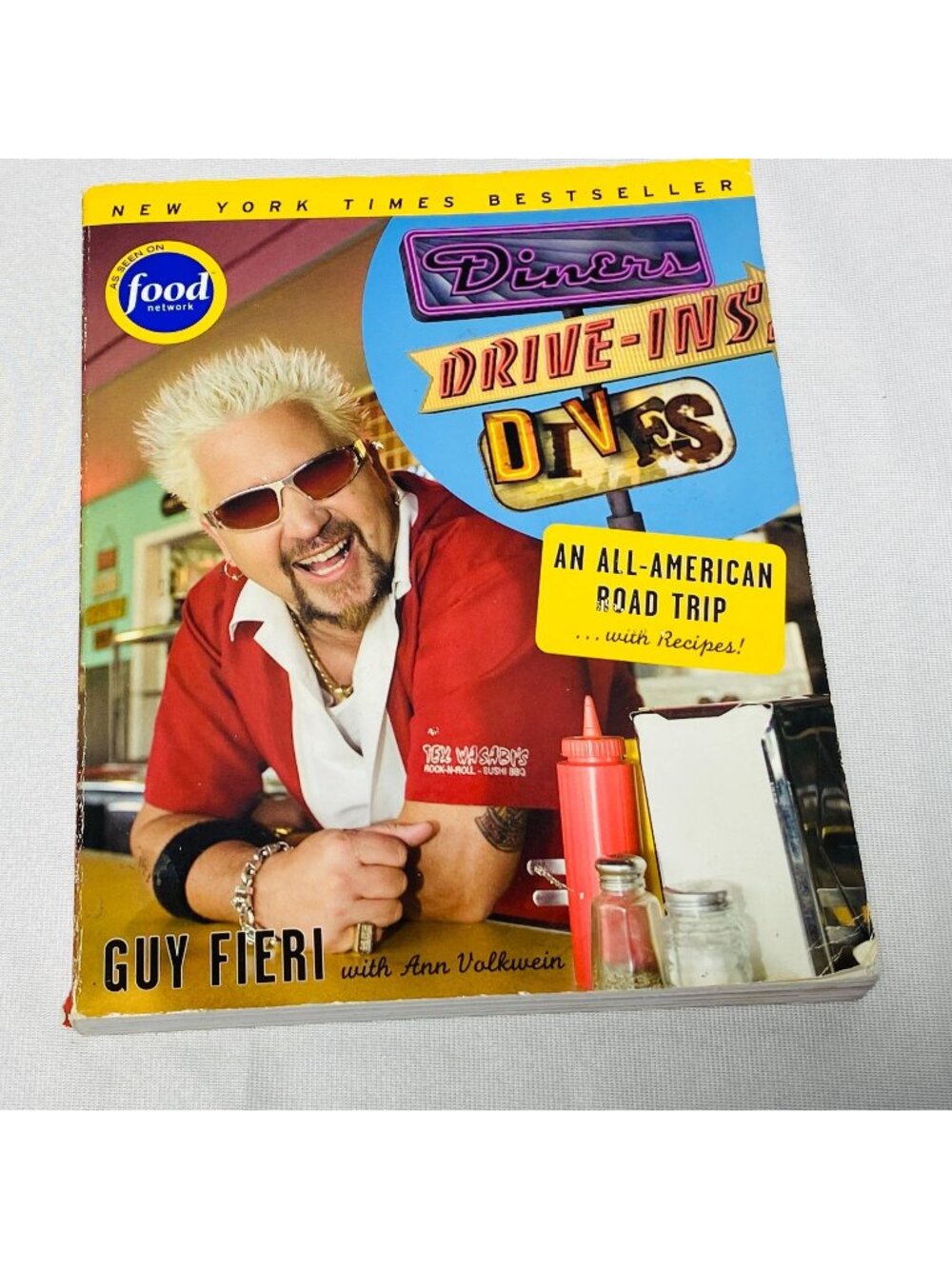 Guy Fieri Diners Drive-Ins And Dives Paperback Cookbook Food Network Recipes